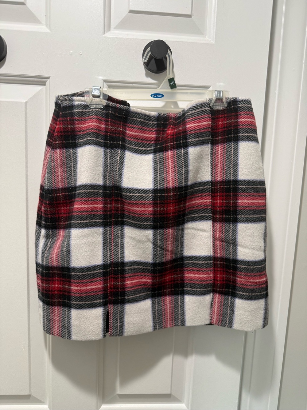 Hollister Red, Black and White Plaid Mini Skirt
